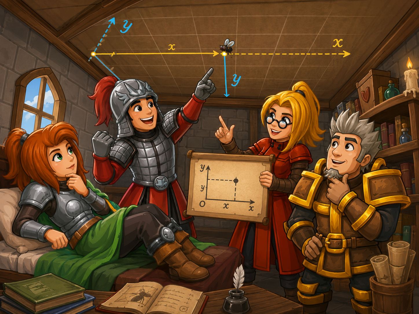 CodeCombat 笛卡尔与天花板上的苍蝇 - codecombat.cn