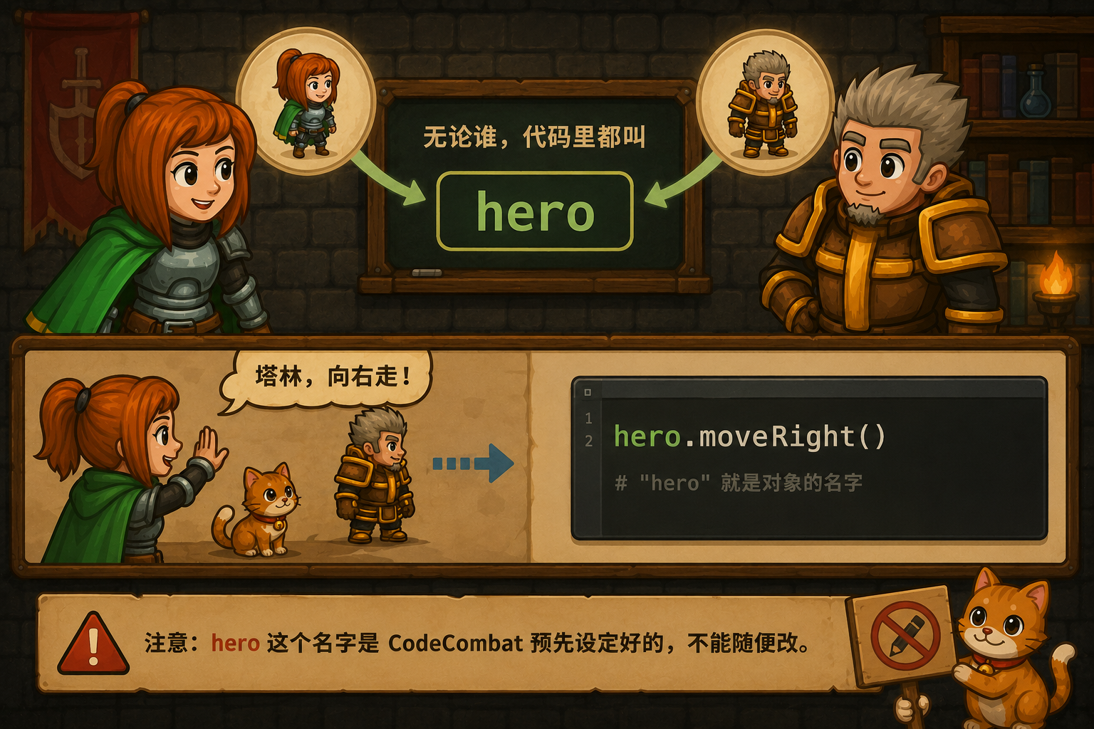 CodeCombat 对象的名称hero - codecombat.cn