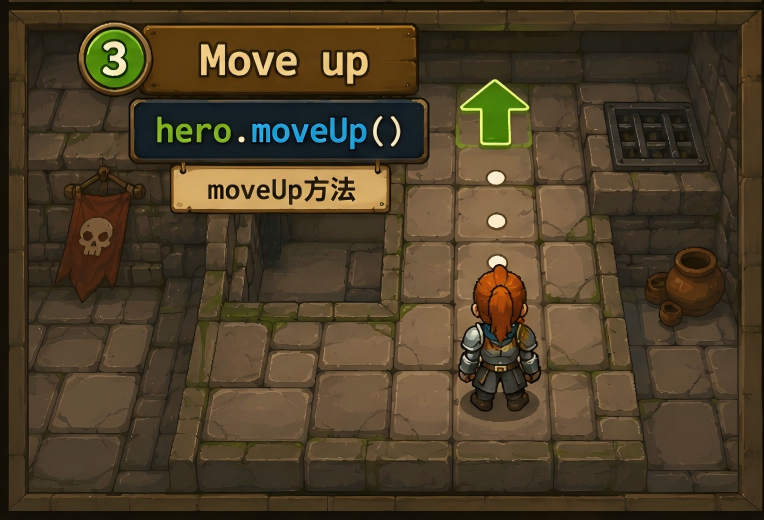 CodeCombat moveUp方法 - codecombat.cn