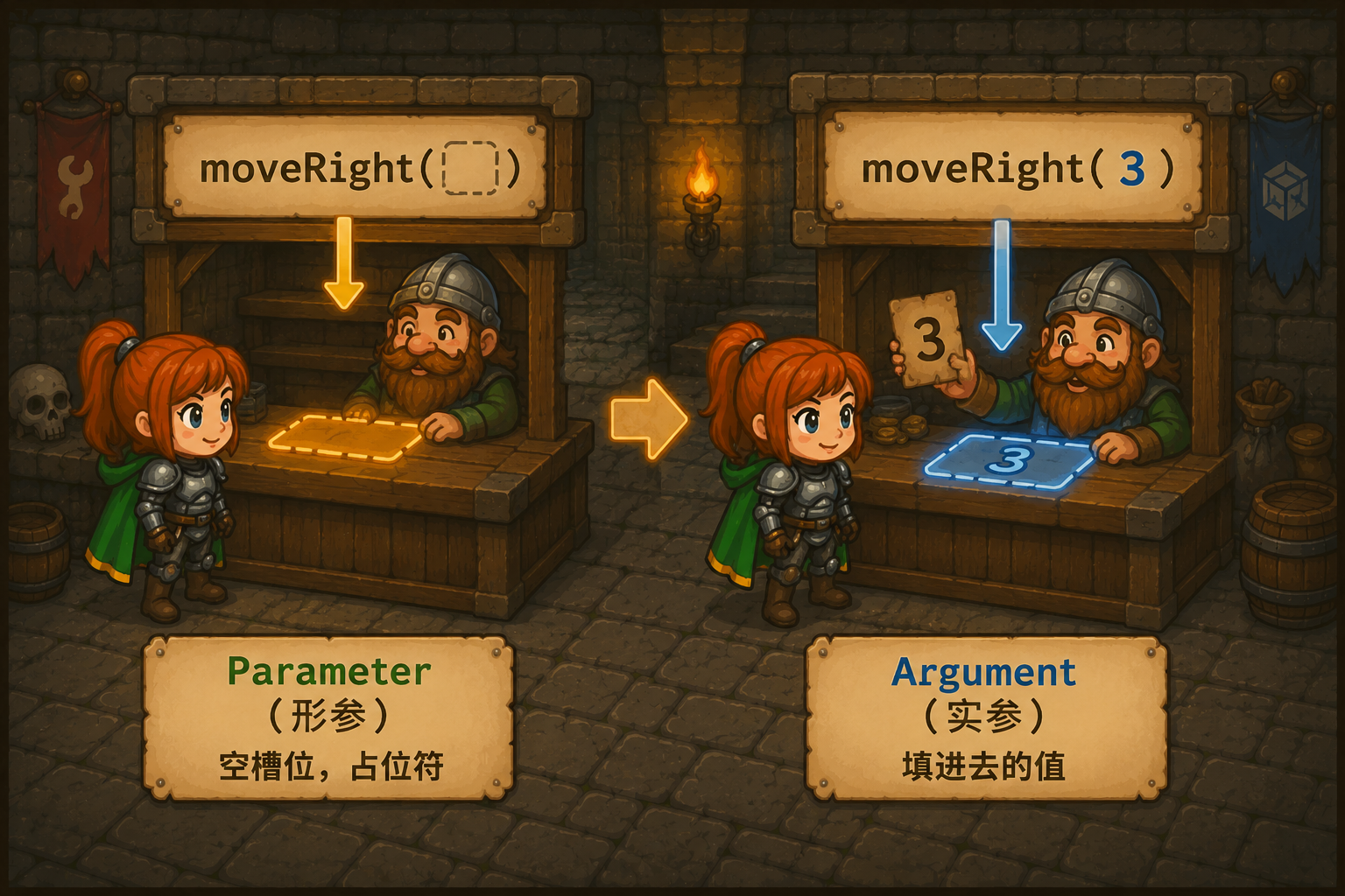 CodeCombat Argument与Parameter的区别 - codecombat.cn