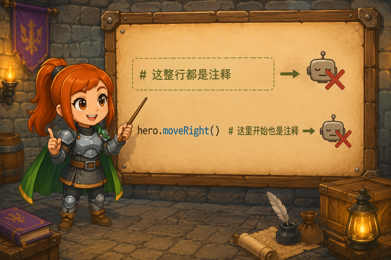 CodeCombat 井号注释 - codecombat.cn