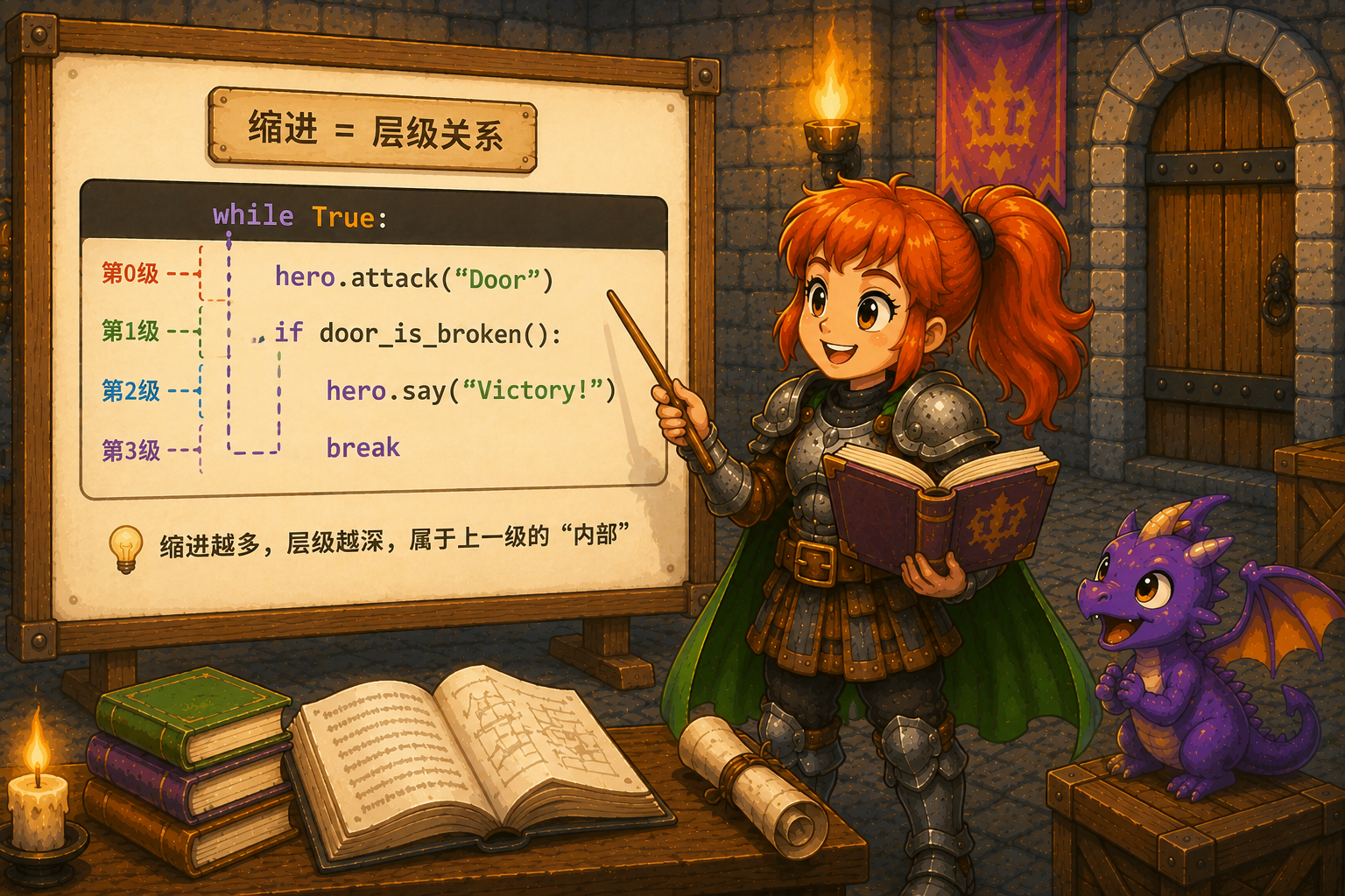CodeCombat 缩进概念 - codecombat.cn