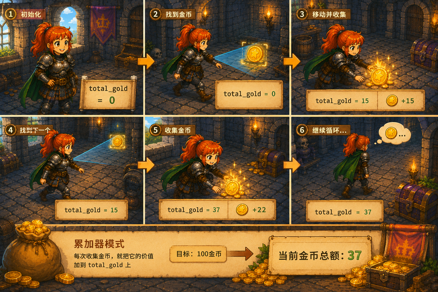 CodeCombat 变量与循环配合 - codecombat.cn