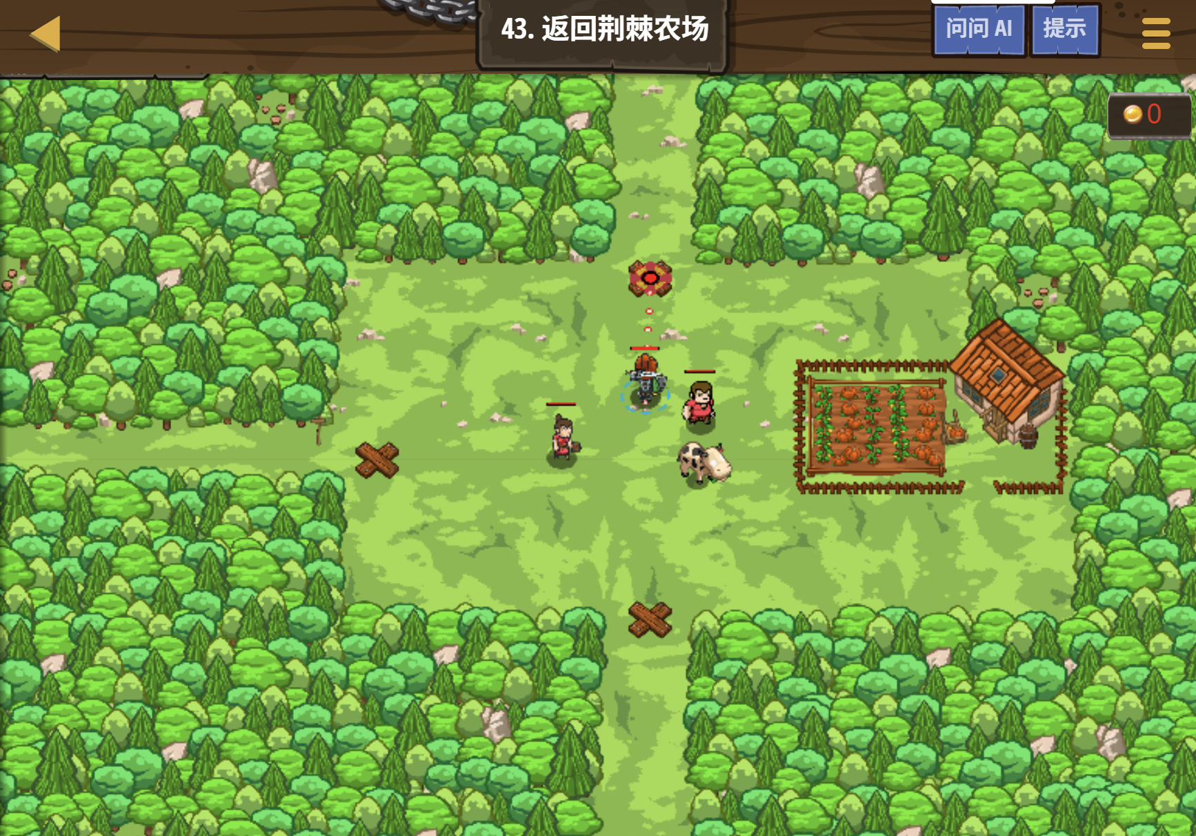 CodeCombat 返回荆棘农场关卡 - codecombat.cn
